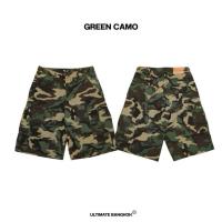 ราคา [พร้อมส่ง NO RESTOCK*] UTM008 กางเกงทหารขาสั้นสีเขียว GREEN BULLET CAMO SHORT PANTS (27581963218)