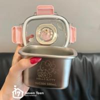 ราคา กล่องข้าว ปิ่นโต Hello Kitty กล่องเบนโตะกล่องผลไม้แบบพกพาคนงานพนักงานออฟฟิศอาหารเช้ากล่องเก็บของสดกล่องอาหารกลางวันสแตนเลส (43377519642)