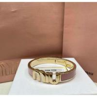 ราคา MIU MIU สร้อยข้อมือโลหะสีชมพู สินค้ามือสองของแท้ทุกชิ้น (25745418565)