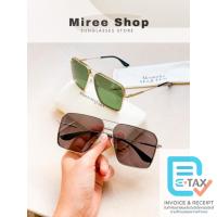 ราคา ALEXANDER MCQUEEN Metal T-Bar Square ร้านแอมของแท้เท่านั้นค่า AM0500S (49202649493)