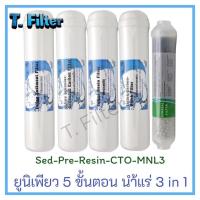 ราคา ไส้กรองน้ำ อินไลน์ Unipure 5 ขั้นตอน รวมใส้กรองน้ำแร่ (23446791247)