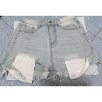 ราคา กางเกงยีนส์ขาสั้นสียีนส์อ่อนเฟดขาว แต่งขาดปลายขาและกระเป๋าด้านหลัง เท่ๆ เอว27-28นิ้ว สะโพกได้ถึง38 นิ้ว ยาว 14นิ้ว (25242633506)