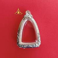 ราคา กรอบพระ กรอบพระทรงรูปหล่อ กรอบพระหลวงพ่อเดิม และพระทรงขนาดใกล้เคียง กรอบพระเงินผสม ลายไทย (56352776769)