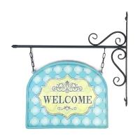 ราคา ป้ายสังกะสีวินเทจ Welcome (ปั๊มนูนและมี 2 ด้าน) (1032454506)
