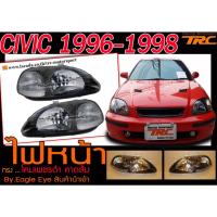 ราคา CIVIC 1996 1997 1998 ตาโต ไฟหน้า โคมเพชรดำ คาดส้ม By.Eagle Eye (13110793373)