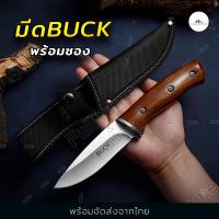 ราคา Buck wood มีด มีดกลางแจ้ง มีดแค้มป์ขนาดเล็ก พร้อมซอง มีดพกพา มีดเดินป่า มีดใบตาย มีดล่าสัตว์ ด้ามไม้แท้ (19171578855)