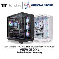 ราคา THERMALTAKE VIEW 380 XL TG ARGB DUAL CHAMBER MID-TOWER ATX DESKTOP PC CASE - สีดํา / สีขาว (41460509070)