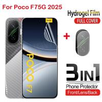 ราคา ป้องกันหน้าจอสําหรับXiaomi Poco F7 Poco F 7 PocoF7 Turbo 4 Pro 4Pro 5G 2025 ด้านหน้าด้านหลังเลนส์คลุมทั้งหมดป้องกันHydrogelกล้องด้านหลังป้องกันฟิล์ม (41355606887)
