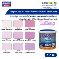 ราคา BegerCool All Plus 10 SemiGloss เบเยอร์คูล ออล พลัส 10 สีน้ำทาภายนอกและภายใน ชนิดกึ่งเงา ขนาด 1 ก.ล. #โทนสีชมพู (53350796726)