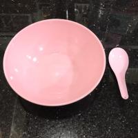 ราคา ถ้วย+ช้อน เคลือบอีนาเมล สีชมพู (1641089181)