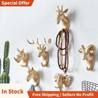 ราคา ติดผนังตะขอสัตว์หัวชั้นวางเสื้อหมวกแขวนผนังม้าช้างตะขอตกแต่งตกแต่งอุปกรณ์ห้องน้ํา (56204961498)