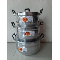 ราคา หม้อชุดอลูมิเนียม หม้อแกง หม้อ2หู อลูมิเนียม (ตราพญานาค, ตราหัวม้า) (3ใบ) มีขนาด 22/24/26 cm จ้า (14959663602)