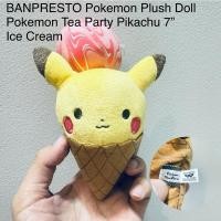 ราคา ตุ๊กตา ปิกาจู ไอศกรีม โปเกม่อน BANPRESTO Pokemon Plush Doll Pokemon Tea Party Pikachu ขนาด7” Ice Cream (24972195236)