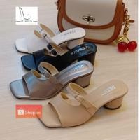 ราคา รองเท้าส้นสูง 2นิ้ว รองเท้าแฟชั่น LT Design Brand ใส่สวยปรับหน้าเท้าเรียวขึ้น ดีเทลเข็มขัดปรับได้ หนังนิ่มใส่สบายเท้ามา (43514069165)