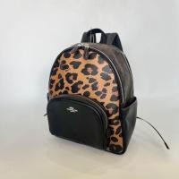 ราคา COACH COURT BACKPACK WITH SIGNATURE CANVAS AND LEOPARD PRINT CN764เป้ Size M ใบใหญ่ (24175598728)