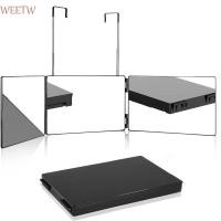 ราคา Weekw กระจก 3 ทาง, กระจกจริงกระจกแต่งหน้าสามพับสามด้าน, ความสูงสี่เหลี่ยมปรับแบบพกพา 360 องศามุมมองแขวนกระจกพับ Man (28675827925)