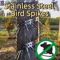 ราคา LACYESZB สแตนเลสนก Spikes, 0.5/1m ยืดหยุ่นกระรอก Deterrent, Bird Drive Away Bendable Anti-bite Entangle Design Anti Pigeon Spikes หลังคา (29991635671)