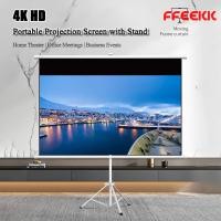 ราคา จอโปรเจคเตอร์ จอรับภาพ 4K แบบตั้งพื้น แขวนผนัง ขนาด 100" Projector โปรเจคเตอร์ คุณภาพระดับ Full HD จอพับโปรเจคเตอร์ (44173202371)