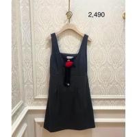 ราคา Dress Lyn Around แต่งเข็มกลัดดอกกุหลาบ (55253225092)