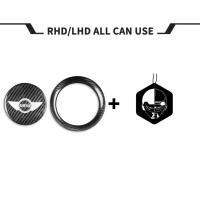 ราคา เหมาะสําหรับ BMW/Mini Cooper JCW คาร์บอนไฟเบอร์พวงมาลัยตกแต่ง miniR50 R53 ภายในรถ (53052772089)