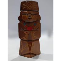 ราคา ตุ๊กตาไม้แกะสลัก Wooden dolls, carved wood Ainu Kokeshi ขนาดสูง 17.5ซม. (41878285967)