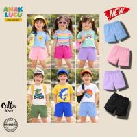 ราคา CUTE CHILDREN•CHILDRENS PANTS MADE FROM PREMIUM 24S COTTON UNISEX T-SHIRT MATERIAL 1-10 ปีผสมสี (52554152359)