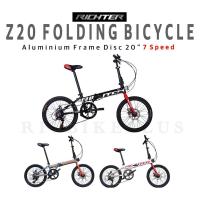 ราคา (แถมกระเป๋าเกี่ยวแฮนด์) จักรยานพับได้ RICHTER รุ่น Z20 เฟรมอลู ล้อ 20 นิ้ว ดิสก์เบรคหน้าหลัง Lot.ใหม่ล่าสุด (4577917495)
