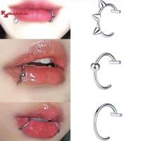 ราคา แหวนจมูกปลอมสแตนเลสแบบ hoop และ c-clip สำหรับริมฝีปากและจมูก ไม่จำเป็นต้องเจาะ (45504833527)