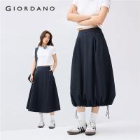 ราคา GIORDANO WOMEN Drawstring hem long bud skirt 05465087 (26479388551)