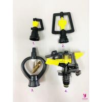 ราคา YOJI ONLINE สปริงค์เกอร์ PVC ปรับองศา สปริงค์เกอร์สายฝน เล็ก ใหญ่ สีดำน้ำหยดใบพัดทองเหลือง (5003185152)