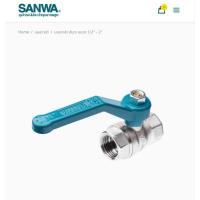 ราคา บอลวาล์ว บอลวาว 3/4 6หุน ทองเหลือง sanwa ซันวา แท้ 100% (29491778061)