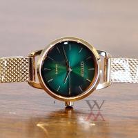 ราคา นาฬิกา CITIZEN รุ่น EQ3003-50W Ladies Quartz WR5BAR (เรือนโรสโกล-หน้าเขียว) (28709690717)