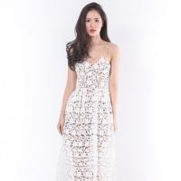 ราคา Maxi dress ลูกไม้สีขาว ป้าย roselani (2376617720)