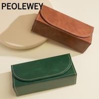 ราคา กล่องเก็บแว่นตา PEOLEWEY, แว่นตาหนัง PU ด้านในกํามะหยี่ , แบบพกพาหรูหราสไตล์ย้อนยุคที่ใส่แว่นตาผู้ชาย (52054457560)