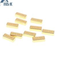 ราคา [H&K May] 10 ชิ้น/เซ็ต 1:12 Dollhouse Miniature Gold Bars เหรียญตุ๊กตา House Decor ของเล่น {th} (28886263891)