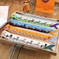 ราคา HERMES1963 ยางรัดผมผ้าไหมพร้อมลายริบบิ้น (46754029065)