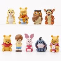 ราคา 10 ชิ้น/เซ็ตการ์ตูน Winnie the Pooh Action Figure ของเล่น Pooh Bear Tigger Eeyore Piglet Action Figure ตุ๊กตาของเล่นสําหรับเด็ก (21783805815)
