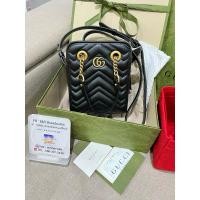 ราคา Gucci GG Marmont Matelasse Mini Bag Black in Chevron Leather Y.22 Fullset ของแท้% ไม่แท้ยินดีคืนเงินเต็มจำนวน (25966668040)