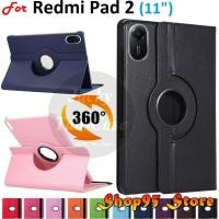 ราคา เคสหนัง PU หมุนได้ 360 สําหรับ Xiaomi Redmi Pad 2 (11 ") 2025 Pad2 4G Wi-Fi LTE รุ่น: 25040RP0AG (42725098181)