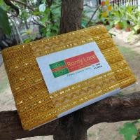 ราคา แถบดิ้นทอง​ ROMY1888คุณ​ภาพแบรนด์​ระดับท็อปนำเข้าจากอินเดียส่งตรงถึงมือคุณ ใช้สำหรับตกแต่งเสื้อผ้าหรือขอบผ้า ยาว20เมตร (24251791100)