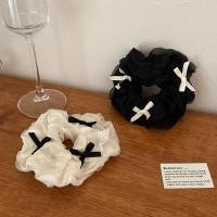 ราคา ยางรัดผมโบว์สีดำและขาวสไตล์ชาแนล สไตล์ฝรั่งเศส สำหรับสาวๆ ยางรัดผมแบบสแครนชี่ อุปกรณ์เสริมผม (41867853693)