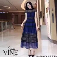 ราคา งานเซลล์❌❌เดรสลูกไม้ยาวสีกรม ไซร์ S งานป้าย One One (1640070281)