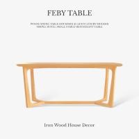 ราคา Iron Wood House มีขนาด FEBY TABLE โต๊ะกินข้าว โต๊ะอาหารไม้ยางพารา โต๊ะทำงาน (15590213499)