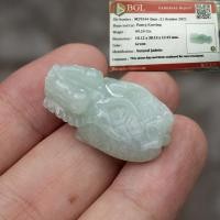 ราคา หยกเต่ามังกรTYPE A พร้อมใบเซอร์ สีเขียวอ่อนสวย (Green Jadeite) หยกแท้จากประเทศพม่า (13438348741)