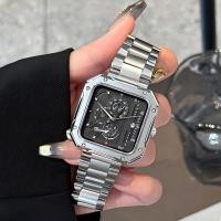 ราคา Dimini Square Cool Square นาฬิกาข้อมือ Cross-Border ขายร้อนนาฬิกาสแตนเลสแฟชั่น High-End Feeling นาฬิกาคู่ (26191295289)