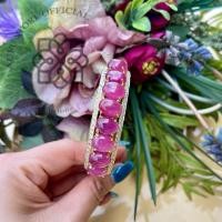 ราคา กำไลทับทิมแท้ ทับทิมพม่า อัญมณีพลอยคัดเกรด เครื่องประดับงานฝีมือ มีใบรับประกัน AUFU (29841013015)