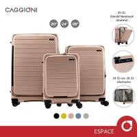 ราคา Caggioni กระเป๋าเดินทางล้อลาก เปิดฝาหน้า Espace เอสเปซ (N20022) ขนาด 20/24/28 นิ้ว วัสดุ PC ล้อโช๊คสปริง : สีชมพู (22900869551)