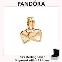 ราคา เครื่องประดับ Pandora สร้อยข้อมือ charms สองหัวใจแบบระยิบระยับ สเตอร์ลิงซิลเวอร์ S925 (48904677905)