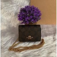 ราคา พร้อมส่ง COACH 6650 MINI WALLET ON A CHAIN IN SIGNATURE CANVAS(IMAA8) (9717044143)