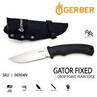ราคา มีด GERBER แท้ รุ่น GATOR FIXED มีดด้ามตายปลายแหลม แบบ FULL TANG ด้ามจับลายหนังจระเข้ไม่ลื่น ผลิต U.S.A. (7955924124)